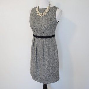 ANN TAYLOR LOFT 8P Gray Tweed Dress